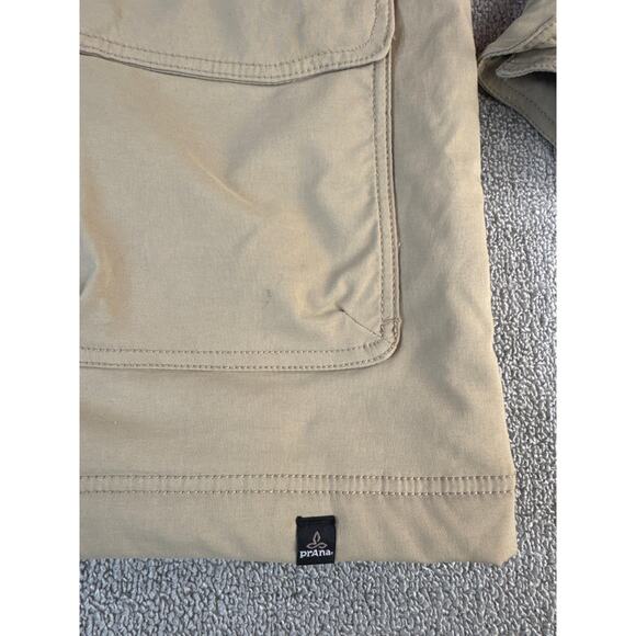 Prana Breathe Mens Zip Up Jacket Coat Outdoor Tan Size Large - Picture 8 of 11